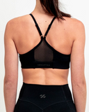 Back view featuring mesh racerback